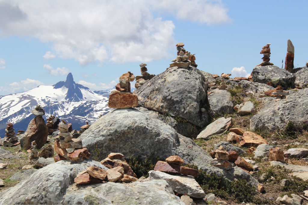 Stones with Black Tusk in background
