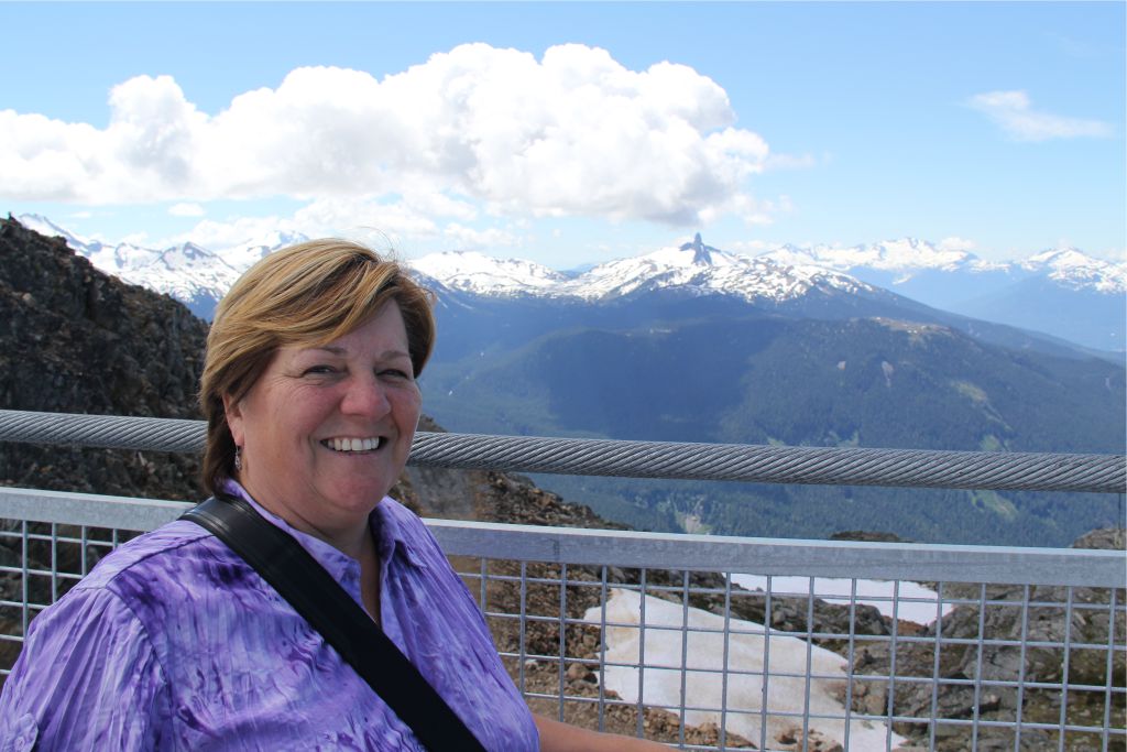 Tammy on Whistler suspension bridge